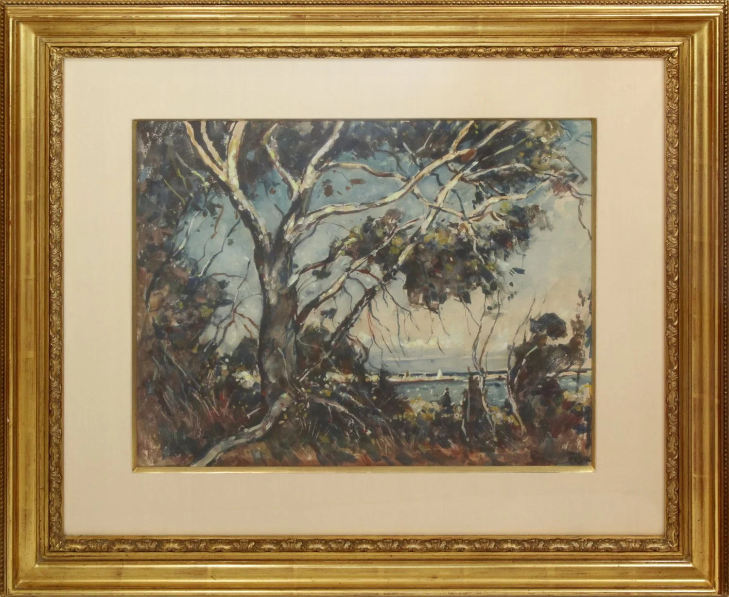   Lot 16. W. Lester Stevens (1888-1969)    Autumn Trees      watercolor, 14 x 17 in., signed l.r.  condition: very good estimate: $800-1,000     Price: SOLD  