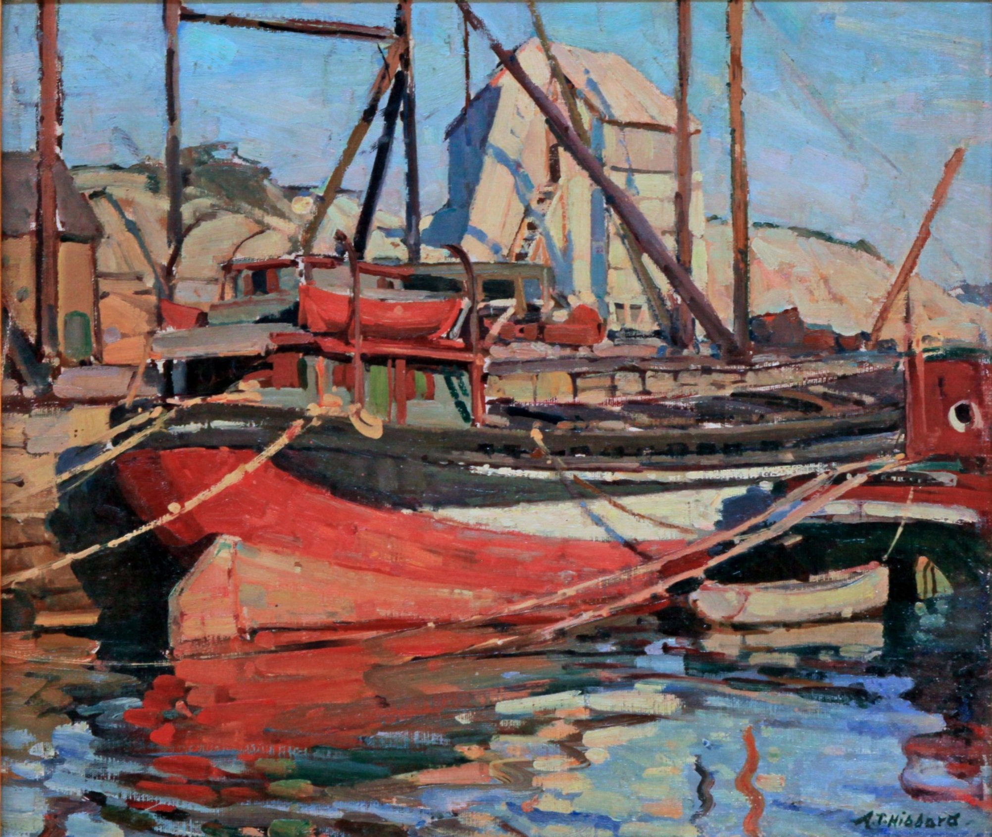  Feature Consignment:  Lot 31 -   Aldro T. Hibbard (1886-1972)   Pigeon Cove  oil on canvas mnt. on board, 16 x 20 in. 