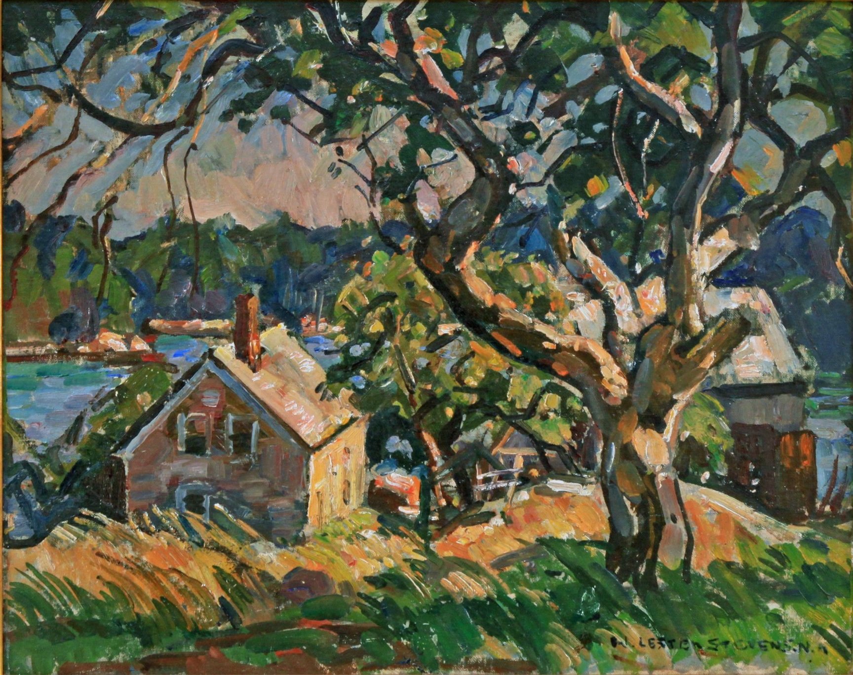  Feature Consignment:  Lot 131 -  W. Lester Stevens (1888-1969)   Vinalhaven, Maine  oil on canvas board, 16 x 20 in. 