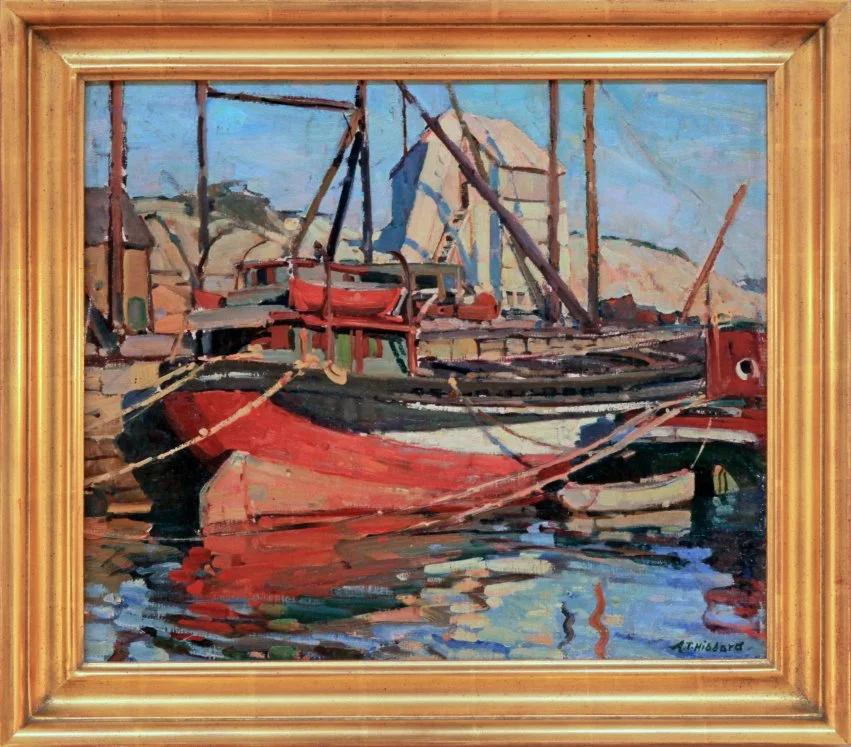   Lot 31 - Aldro T. Hibbard (1886-1972)  Pigeon Cove   oil on canvas mnt. on board, 16 x 20 in., signed l.r. (c.1927) very good, estimate: $3,000-$5,000 