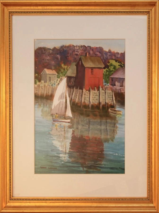   Lot 106 - Carole Loiacono (1937-2022)  Rockport Motif #1   watercolor, 14.5 x 10.5 in., signed l.l. very good, estimate: $200-$400 