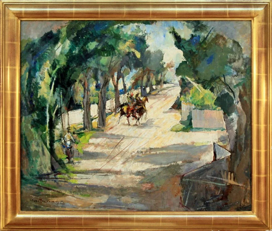   Lot 141 - William Meyerowitz (1887-1981)  Bridle Path   oil on canvas, 25 x 30 in., signed l.l. very good, estimate: $2,000-$4,000 