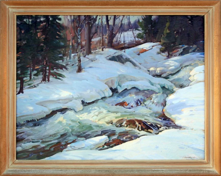   Lot 147 - Aldro T. Hibbard (1886-1972)  Rushing Brook   oil on canvas, 28 x 36 in., signed l.r. good, estimate: $9,000-$14,000 