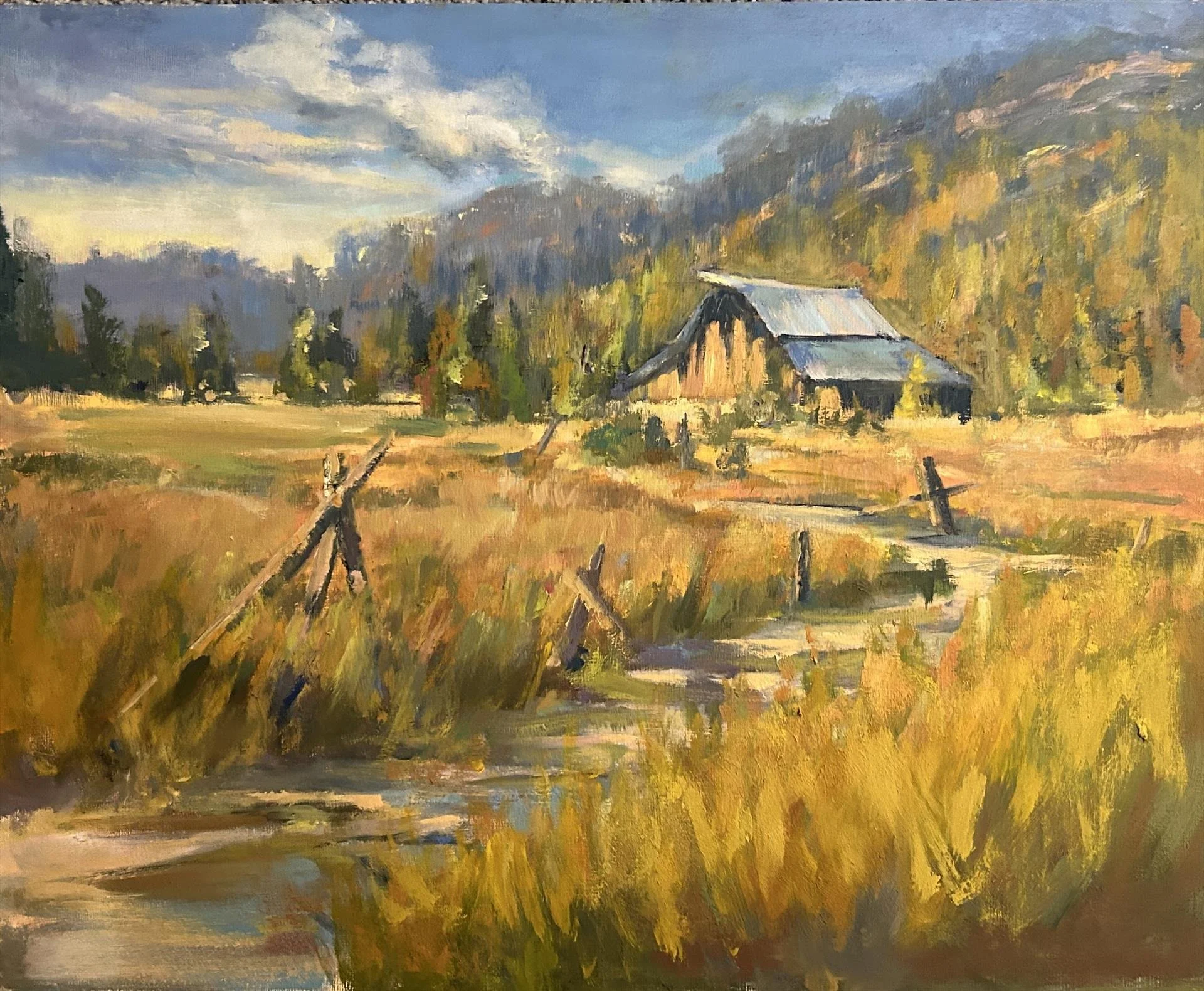 Michele O’Neil, Wyoming in September Oil, 16 x 20 in. $1,600
