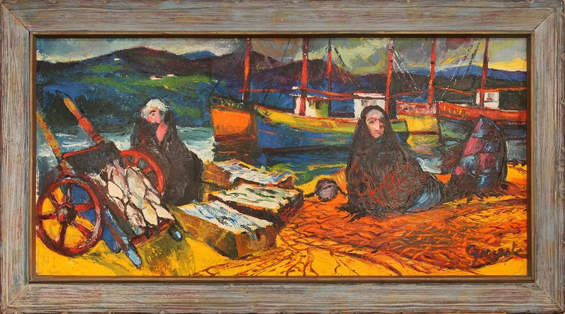   Lot 125 - Al Czerepak (1928-1986)  Portugal Beachscape   oil on canvas, 17 x 35 in., signed l.r. very good, estimate: $600-$1,000 