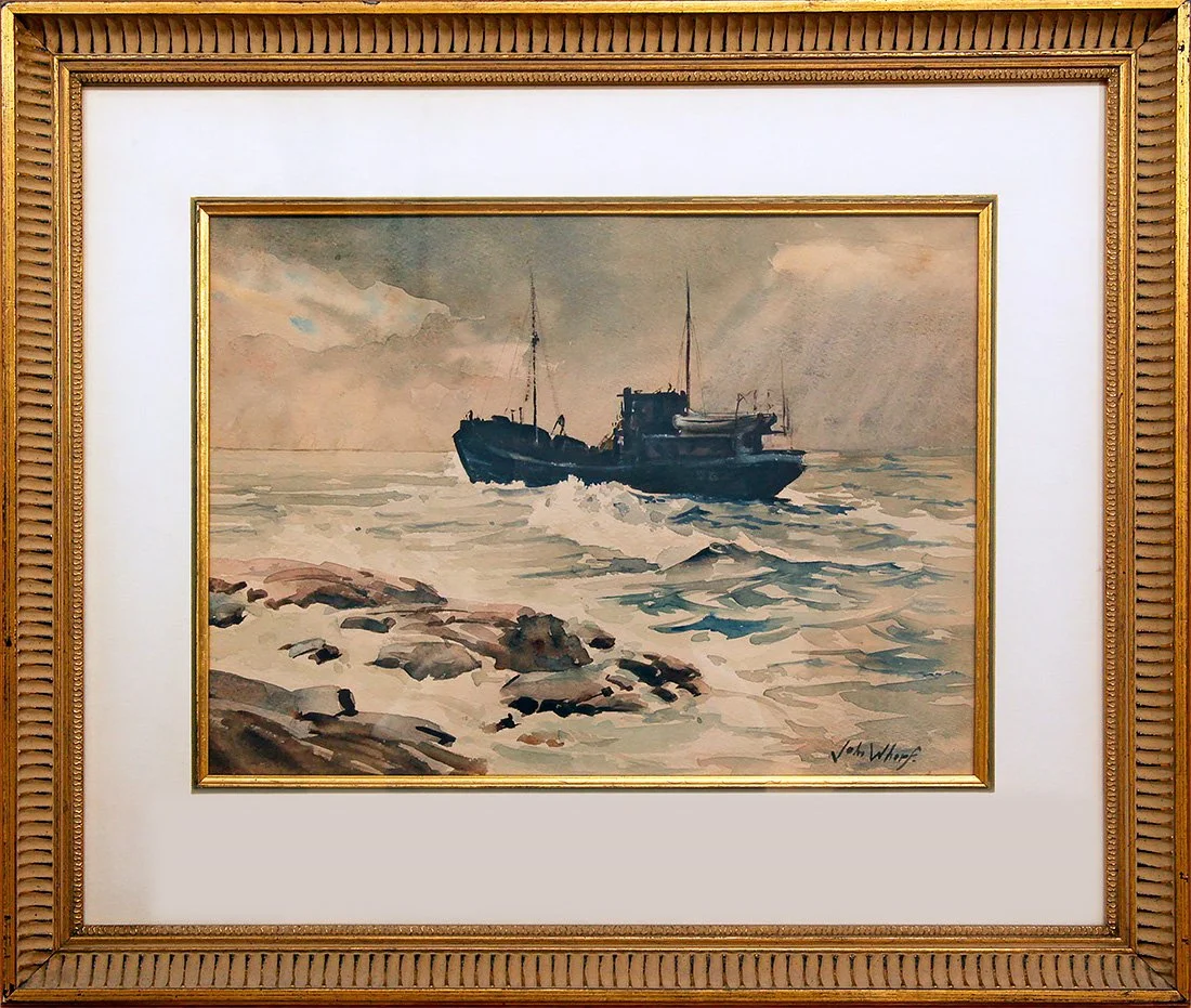   Lot 133 - John Whorf (1903-1959)  Heading Out   watercolor, 11 x 15 in., signed l.r. very good, estimate: $1,200-$1,600 