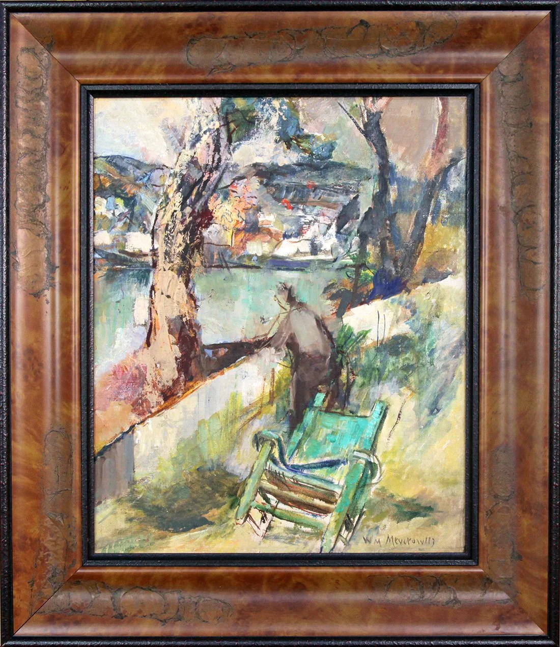   Lot 185 - William Meyerowitz (1887-1981)  Gloucester Harbor from E. Gloucester   oil on canvas, 17.5 x 15.5 in., signed l.r. very good, estimate: $800-$1,200 