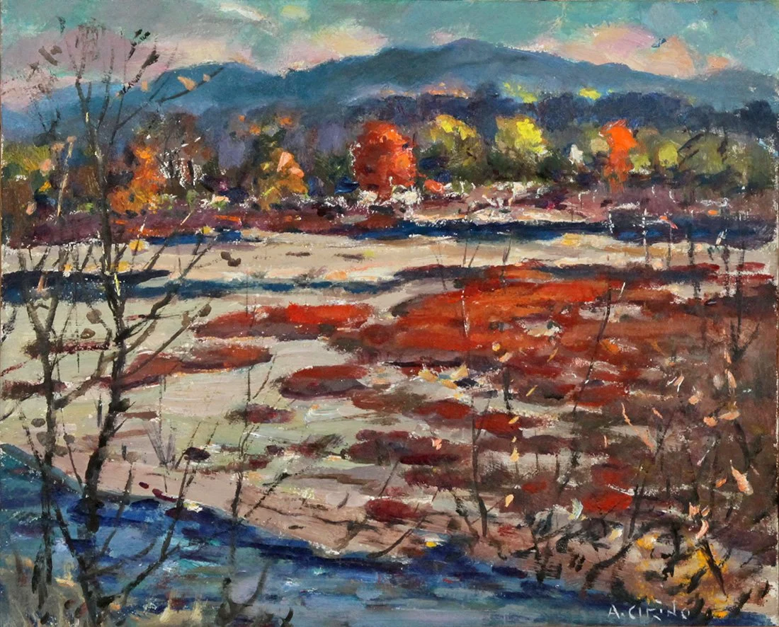   Lot 199 - Antonio Cirino (1888-1983)  Autumn Sparkling   oil on board, 10 x 12 in., signed l.r. very good, estimate: $800-$1,200 (artwork has been framed) 