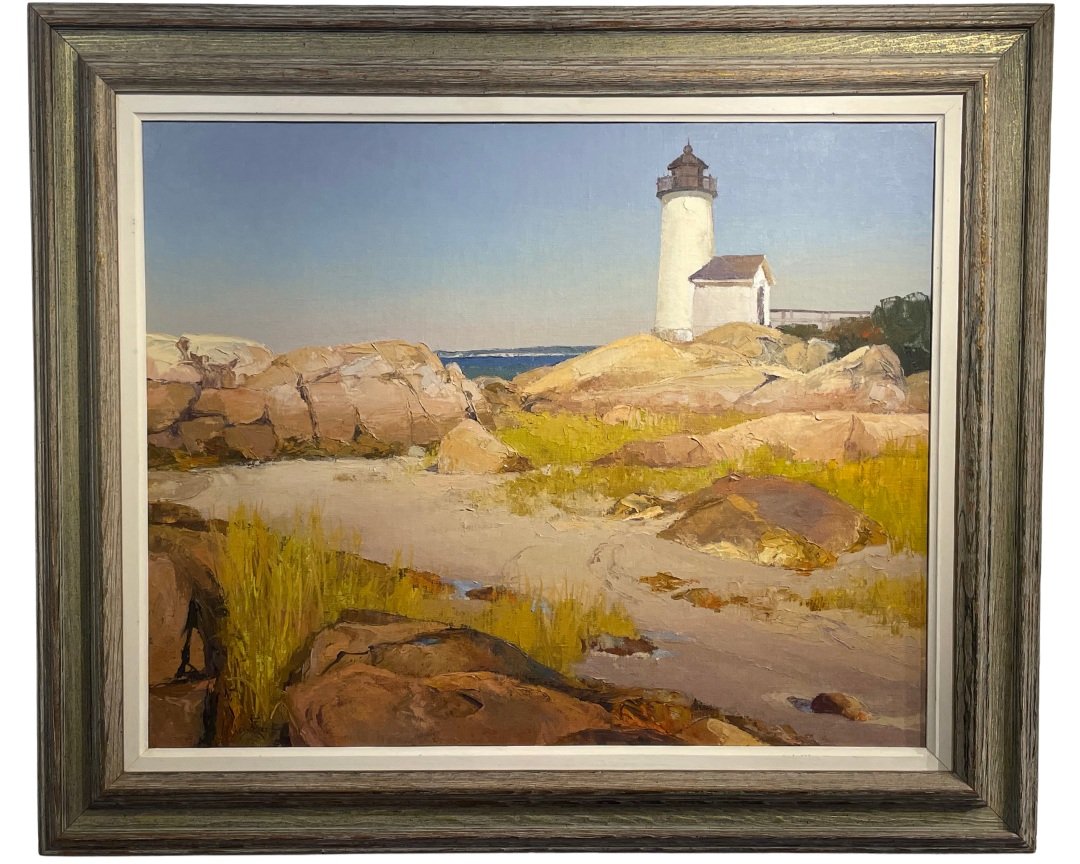 Ken Gore (1911-1991) Lighthouse Oil on Canvas, 24 × 30 in. Price: $2,800