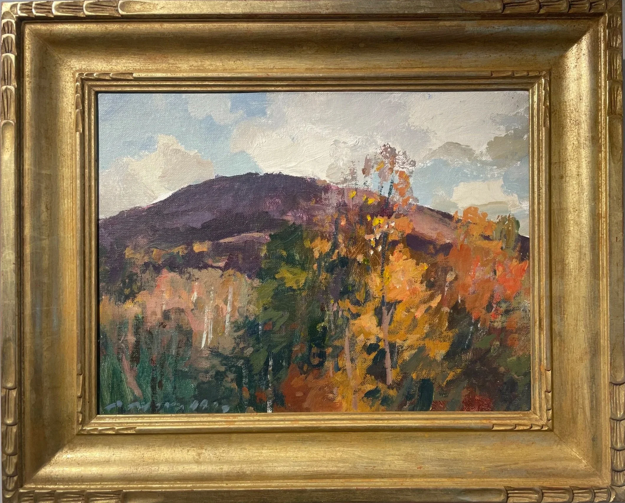 Charles Movalli (1945-2016) Purple Mountain Acrylic on Canvas Panel, 12 x 16 in. Price: $2,500
