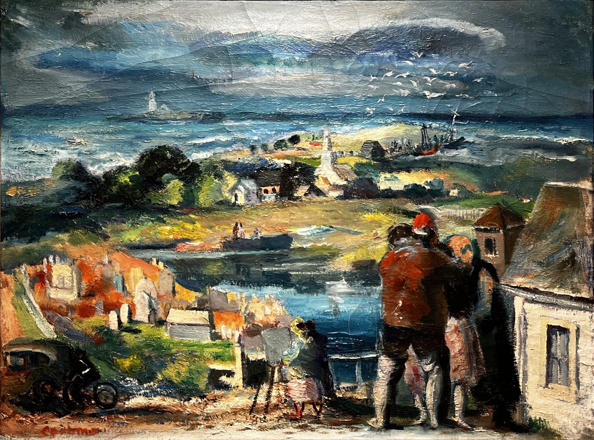   Jon Corbino (1905-1964)    View from Pigeon Hill   Oil, 24 × 30 in. On Loan from the Town of Rockport Collection 