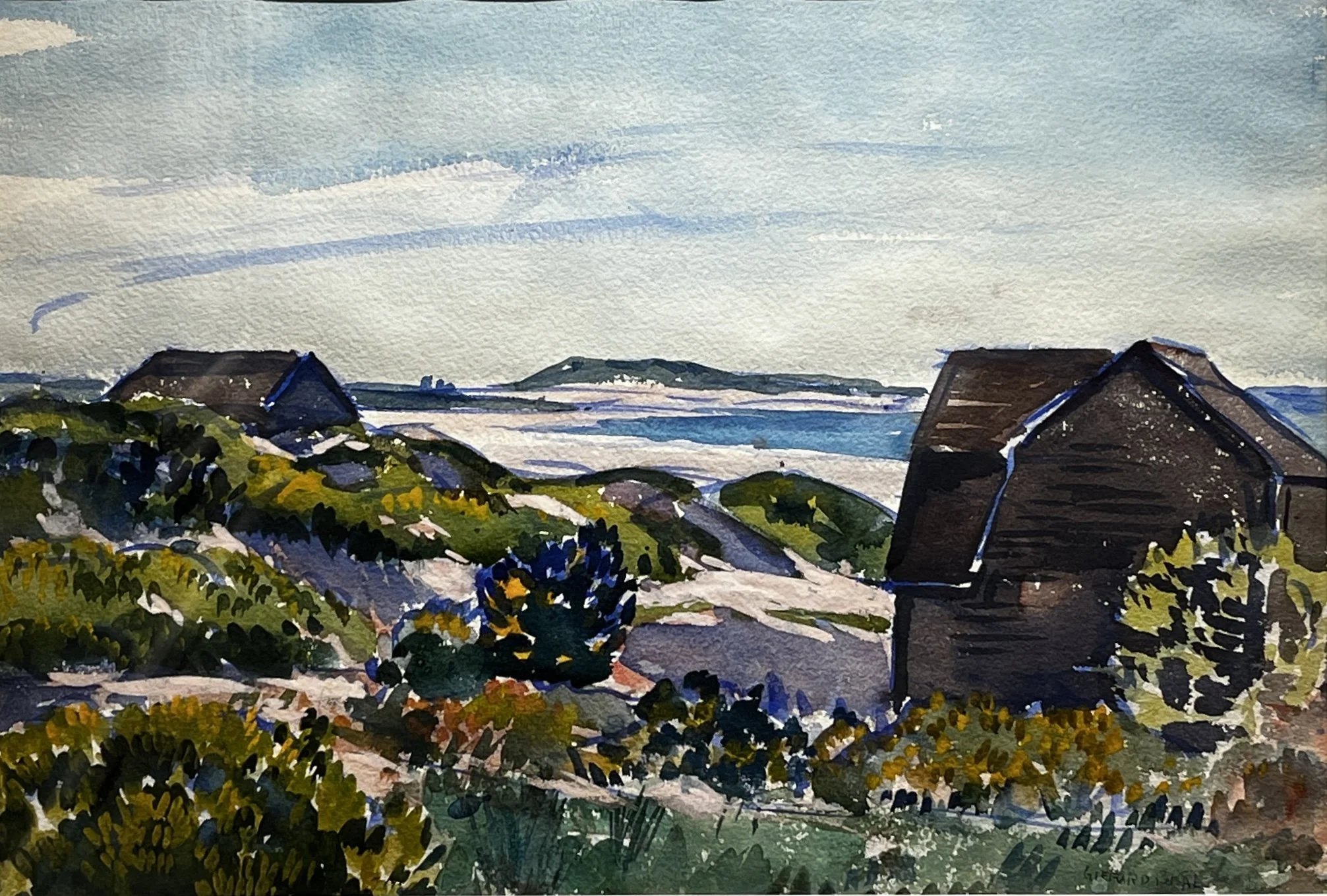  Gifford Beal (1879-1956)    Wingaersheek Beach   Watercolor, 20 × 26 in. On Loan from the Town of Rockport Collection 