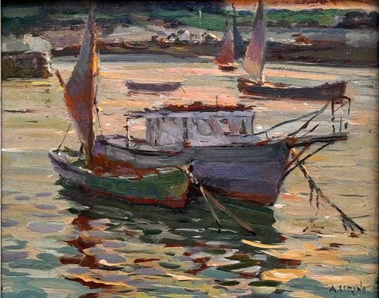  Last Year’s Feature Consignment:  Lot 48 (2025) - Antonio Cirino (1888-1983)   Unrelenting Labor  oil on board, 8 x 10 in. 