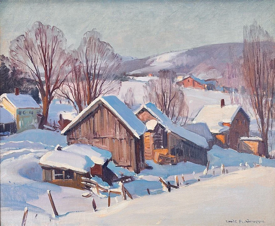  Feature Consignment:  Lot 125 - Emile Gruppé (1896-1978)  Vermont Farm     oil on canvas, 24 x 30 in. 