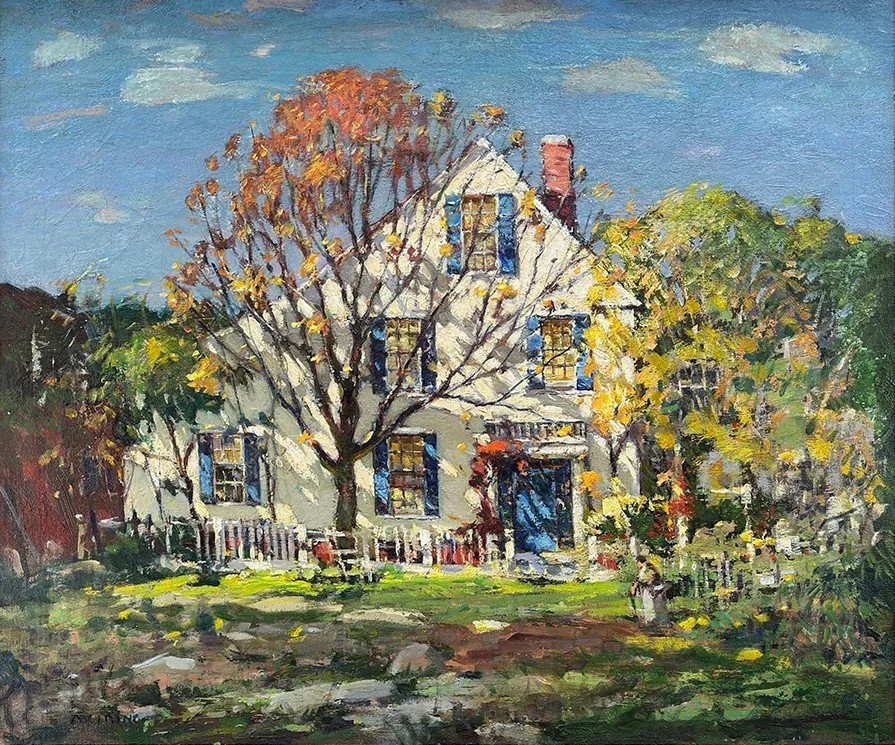  Feature Consignment:  Lot 141 - Antonio Cirino (1888-1983)  House with Blue Door   oil on canvas, 25 x 30 in. 