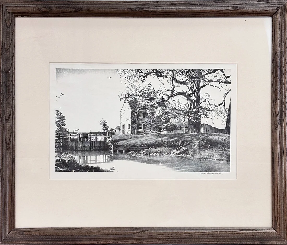   Lot 10 - Stow Wengenroth (1906-1978)  Along the Canal   lithograph, 7.75 x 13.5, signed l.r. very good, estimate: $200–$400 