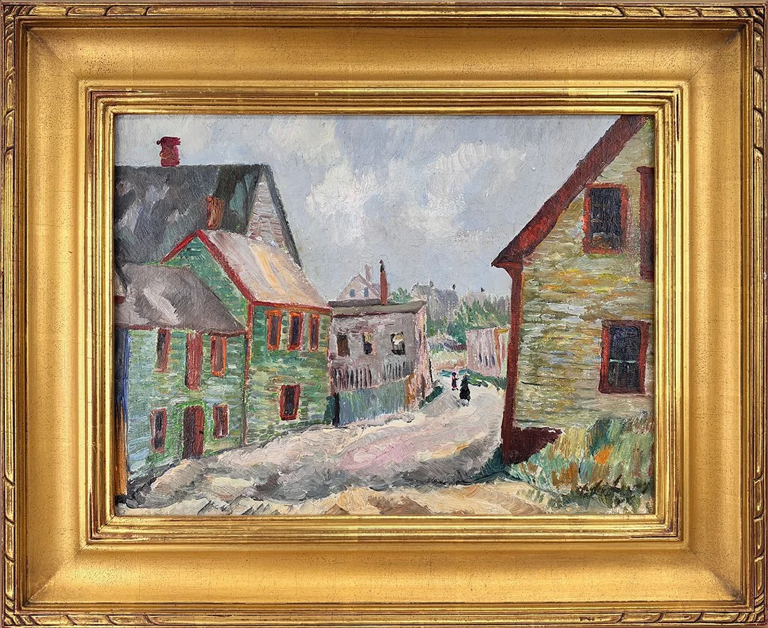   Lot 17 - Hayley Lever (1876-1958)  Old House in East Gloucester   oil on canvas, 12 x 16.25 in., signed l.r. (1932) very good, estimate: $2,000–$3,000 