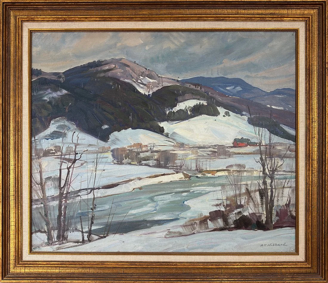   Lot 36 - Aldro T. Hibbard (1886-1972)  Winter Mountain Stream   oil on canvas, 20 x 24 in., signed l.r. very good, estimate: $3,000–$5,000 