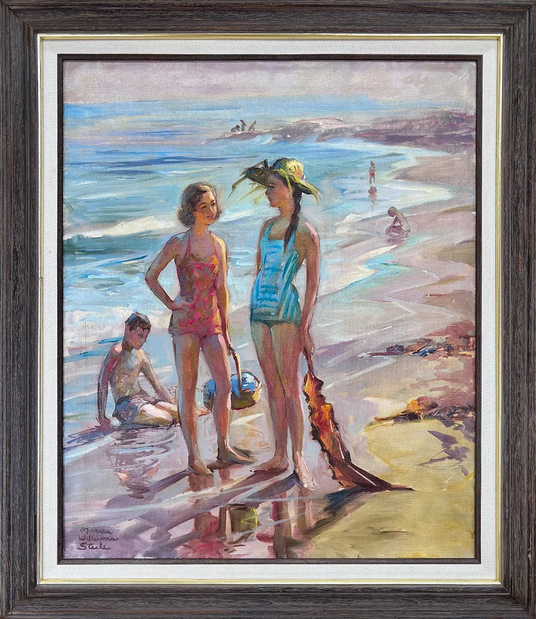   Lot 54 - Marian Williams Steele (1912-2001)  At the Beach   oil on canvas, 30 x 25 in., signed l.l. very good, estimate: $800–$1,200 