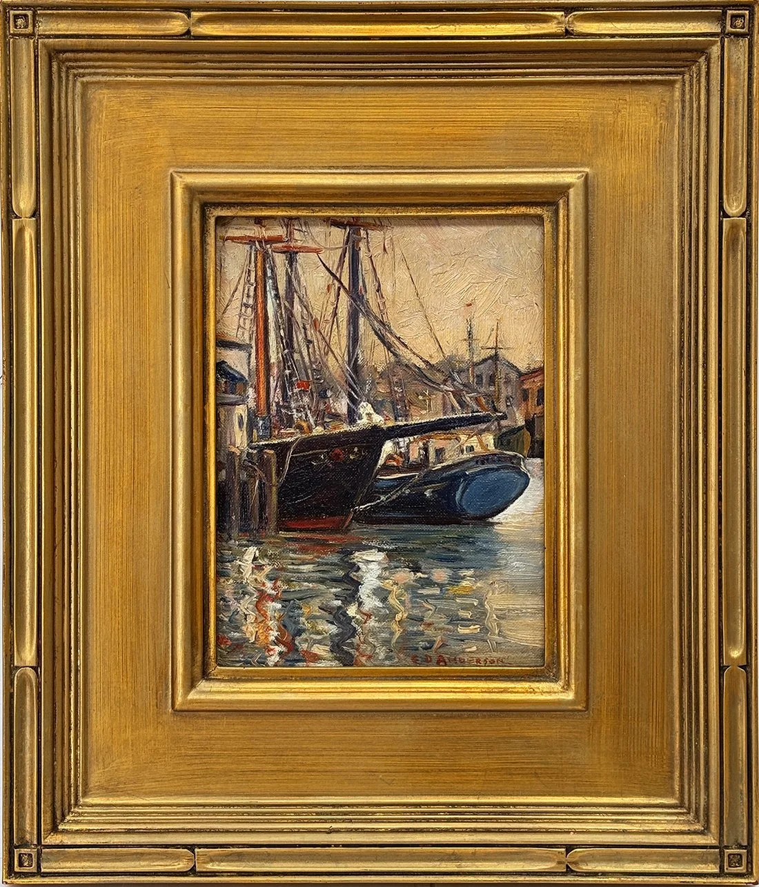   Lot 44 - Emily D. Anderson (1899-1979)  Cape Ann   oil on canvas panel, 8 x 6 in., signed l.r. very good, estimate: $300–$500 
