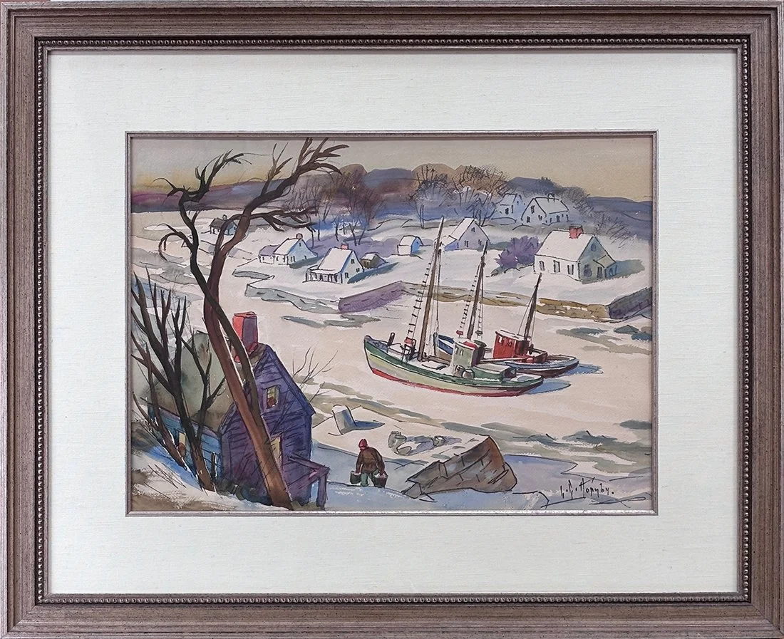  Lot 47 - Lester Hornby (1882-1956)  Annisquam River   watercolor, 14.75 x 20.5 in., signed l.r. very good, estimate: $400–$600 