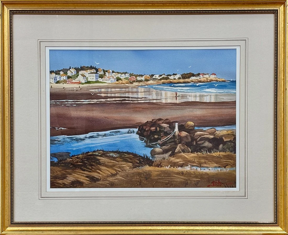   Lot 89 - Jack Jones (1940-2011)  Good Harbor Beach Reflections   watercolor, 15.75 x 21.25 in., signed l.r. excellent, estimate: $300–$500 