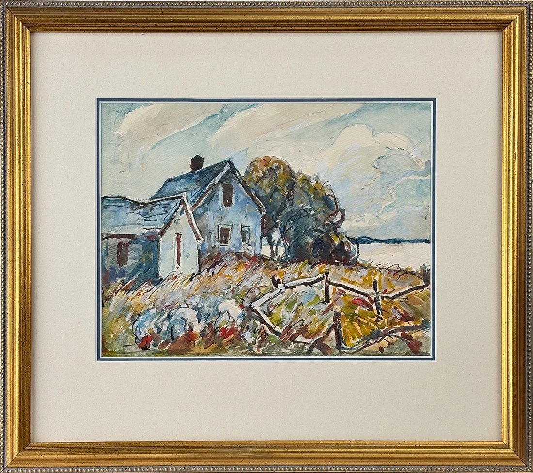   Lot 69 - Attrib. to W. Lester Stevens (1888-1969)  House by the Sea   watercolor, 8.25 x 10.5 in., unsigned very good, estimate: $300–$600 