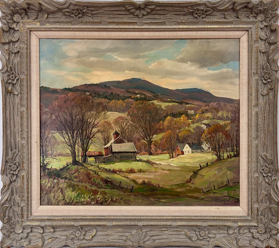   Lot 78 - Jacob Greenleaf (1887-1968)  New England Hills, Vermont   oil on canvas, 20 x 24 in., signed l.r. good, estimate: $800–$1,200 