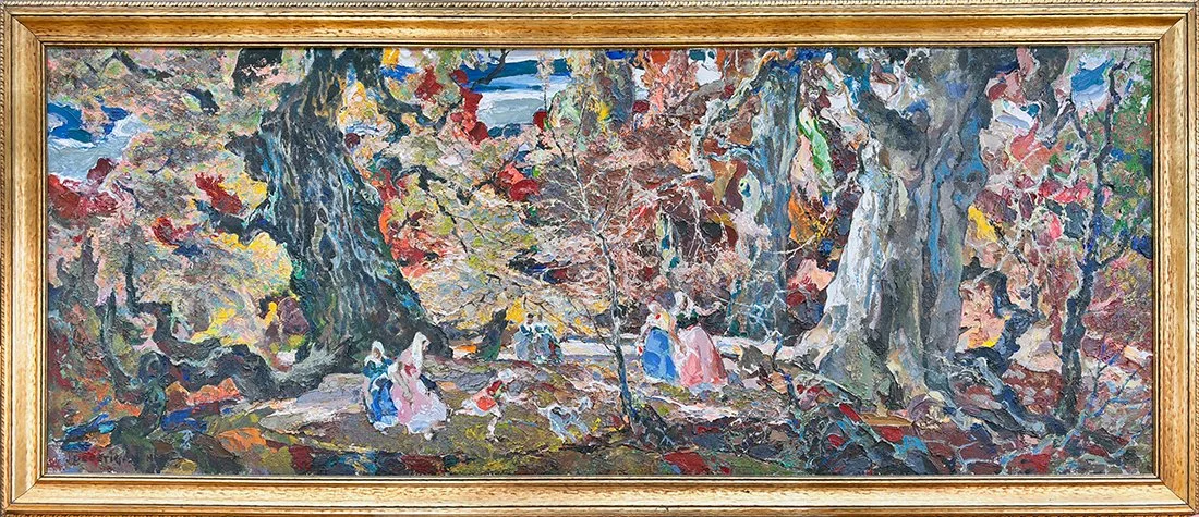   Lot 82 - John Edward Costigan (1888–1972)  Woodland   oil on board, 28 x 72 in., signed l.l. very good, estimate: $5,000–$7,000 