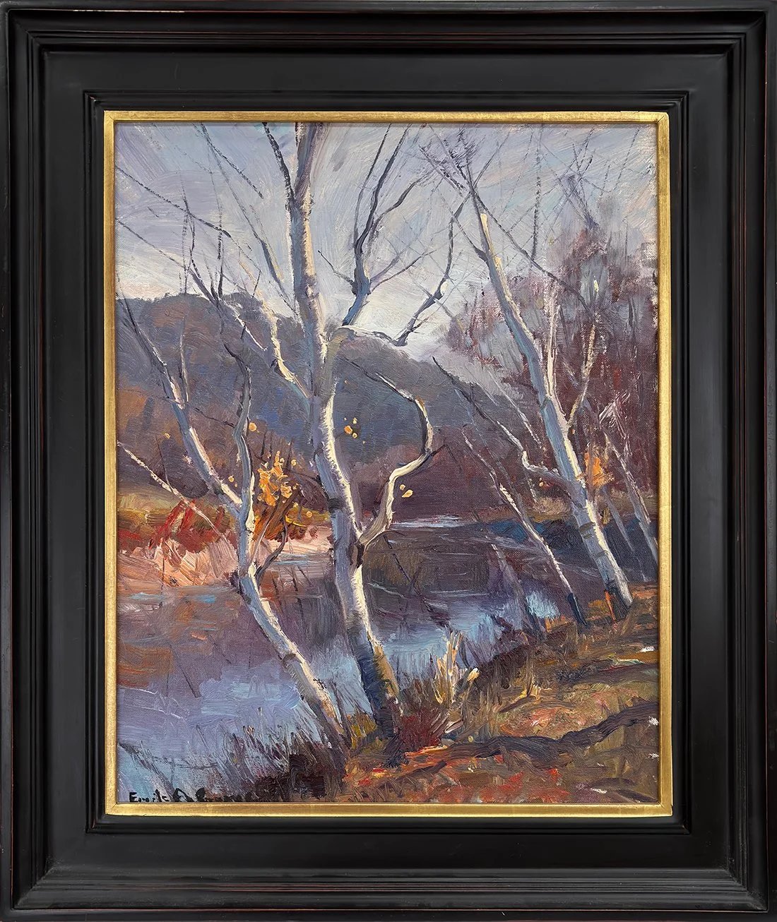   Lot 87 - Emile Gruppé (1896-1978)  Birches   oil on canvas panel, 20 x 16 in., signed l.l. very good, estimate: $4,000–$5,000 