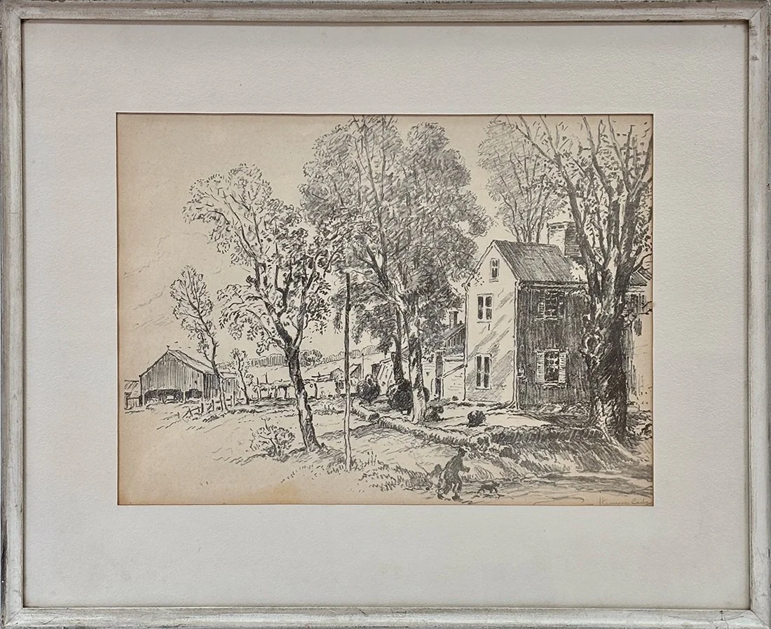   Lot 117 - Harrison Cady (1877-1970)  Farmhouse   lithograph, 9.5 x 13 in., signed l.r. good, estimate: $200–$300 