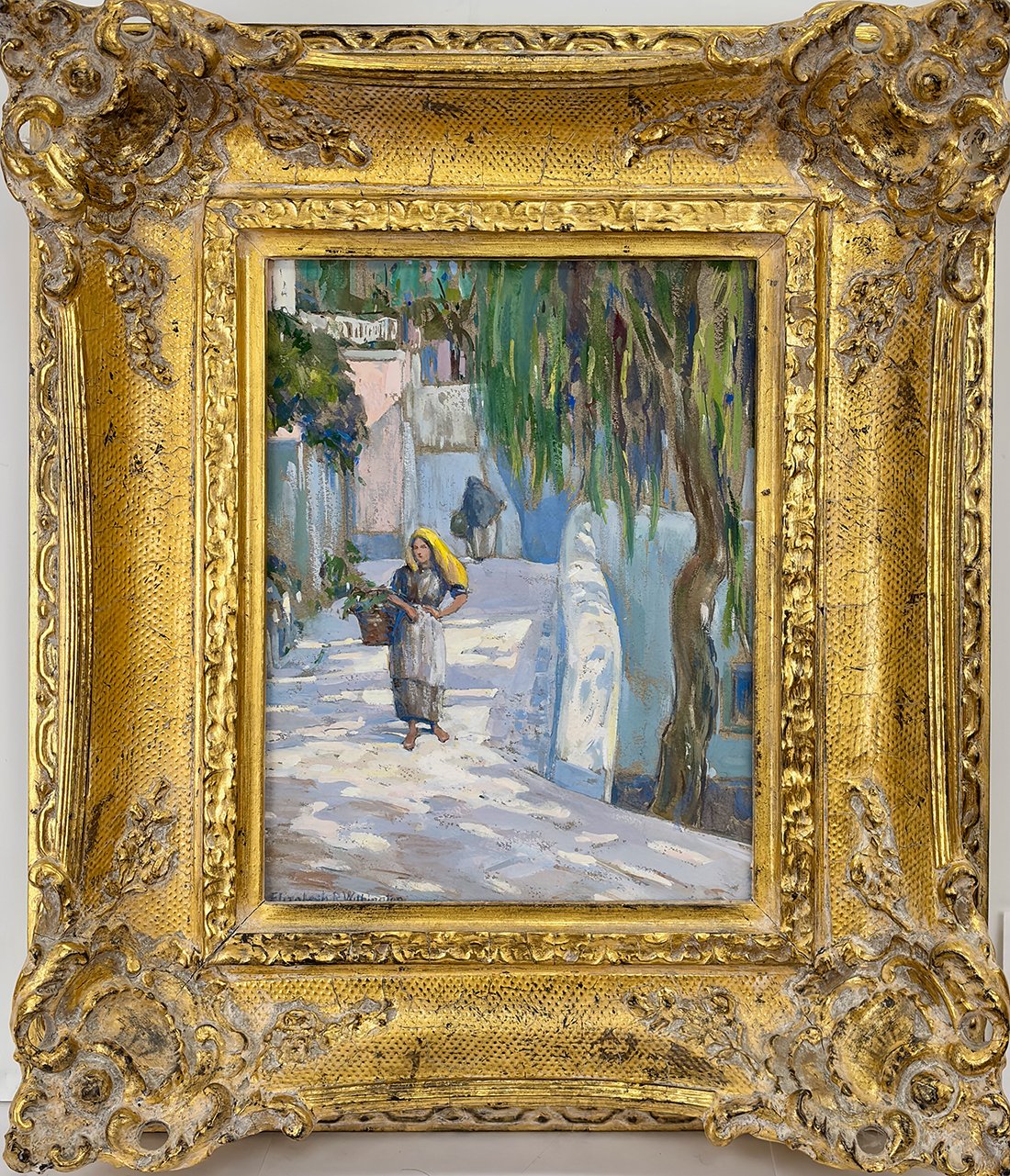   Lot 116 - Elizabeth Withington (1880-1962)  Homeward Bound   gouache on board, 10 x 7.75 in., signed l.l. very good, estimate: $300–$400 