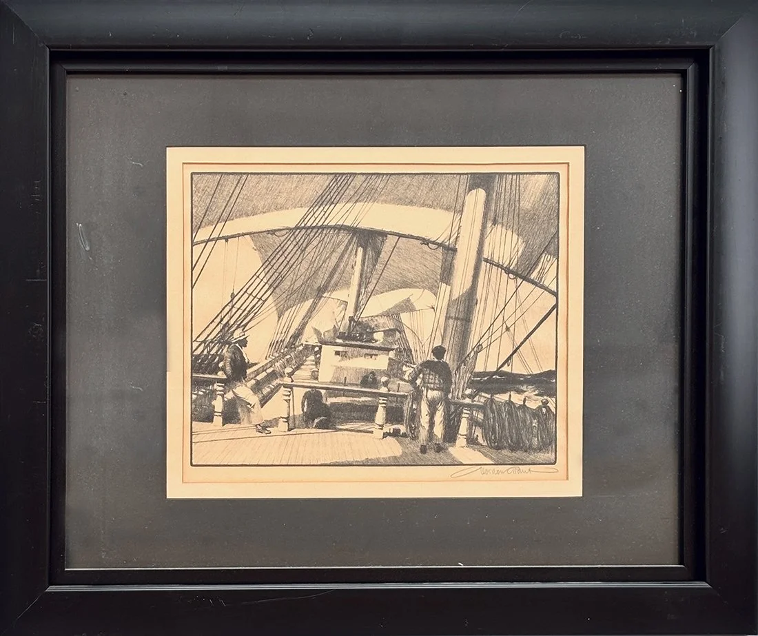   Lot 96 - Gordon Grant (1875-1962)  Old Windjammer   lithograph, 9 x 11.25 in., signed l.r. good, estimate: $200–$300 