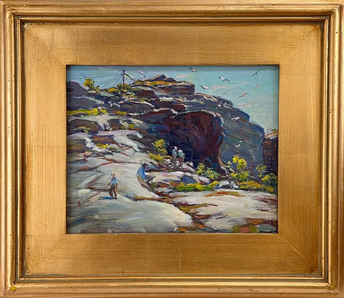   Lot 99 - Thomas Curtin (1899-1977)  Quarry, Rockport   oil on board, 8 x 10 in., unsigned, estate stamped very good, estimate: $600–$900 