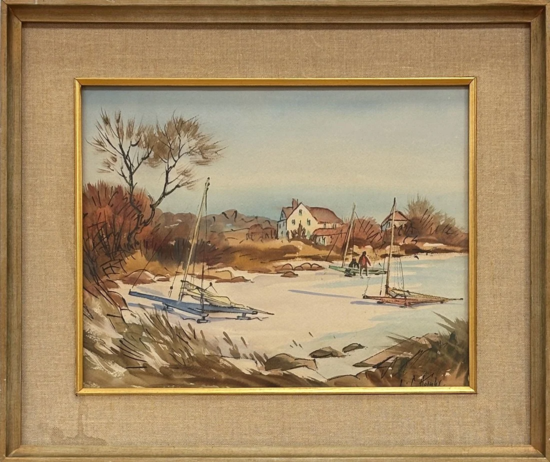   Lot 112 - Lester Hornby (1882-1956)  Niles Pond, Gloucester   watermedia, 11 x 14 in., signed l.r. very good, estimate: $300–$400 