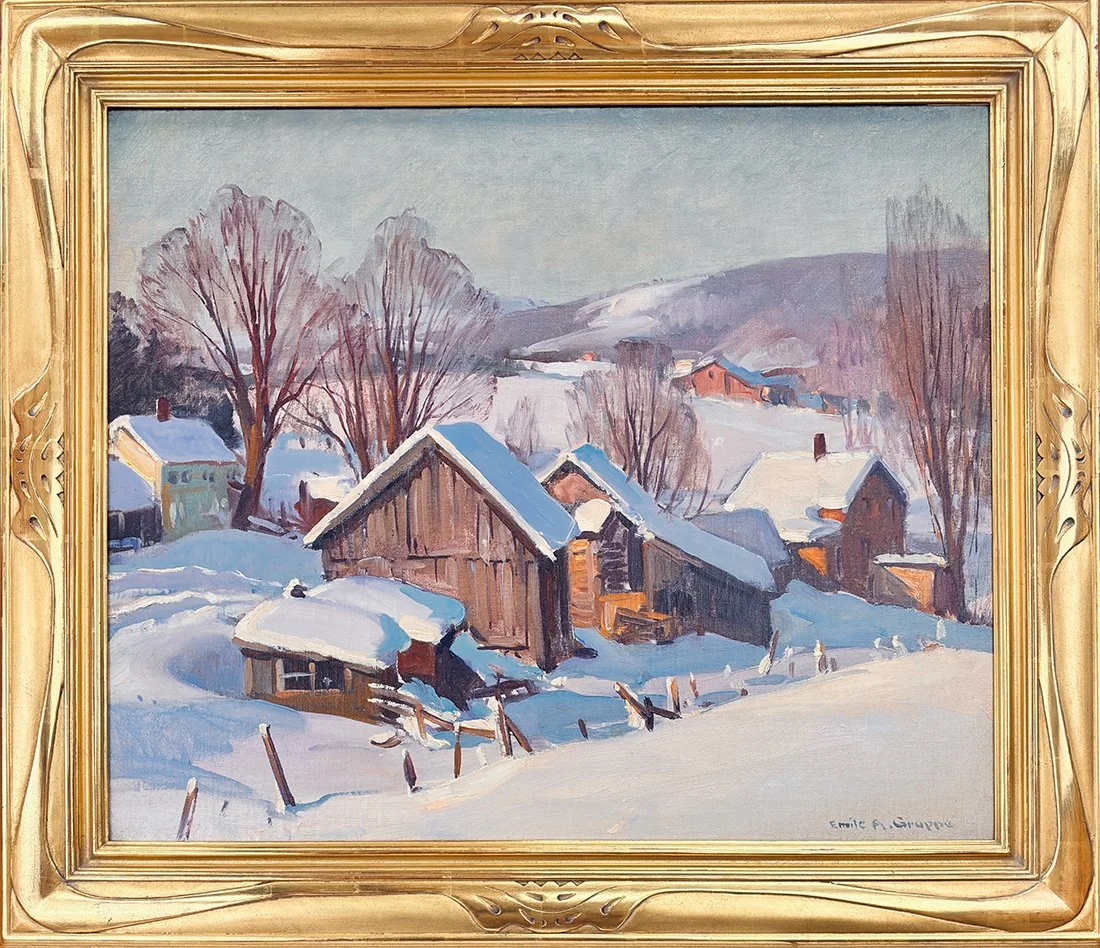   Lot 125 - Emile Gruppé (1896-1978)  Vermont Farm   oil on canvas, 24 x 30 in., signed l.r. very good, estimate: $7,000–$10,000 