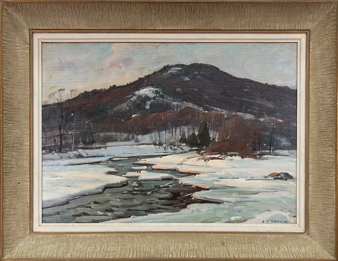   Lot 156 - Aldro T. Hibbard (1886-1972)  Late Afternoon     oil on canvas mnt. on board, 17.5 x 24.75 in., signed l.r. very good, estimate: $3,000–$5,000 
