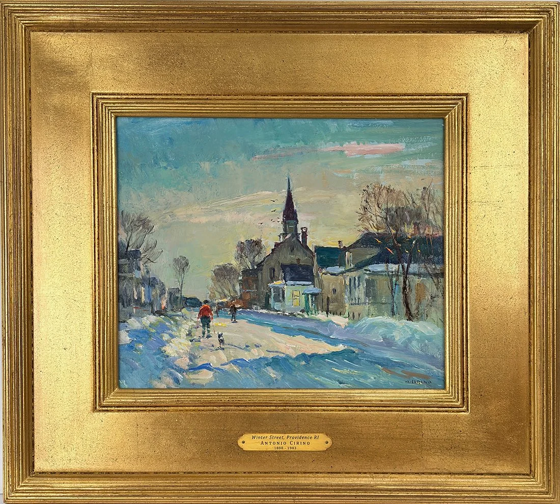   Lot 158 - Antonio Cirino (1888-1983)  Winter Street, Providence RI   oil on board, 10 x 12 in., signed l.r. very good, estimate: $1,000–$1,500 