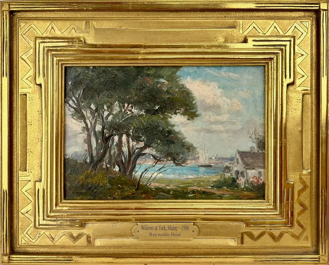   Lot 162 - Attrib. to Reynolds Beal (1867-1951)  Willows at York   oil on board, 6.5 x 9.5 in., unsigned (1906) very good, estimate: $2,000–$3,000 