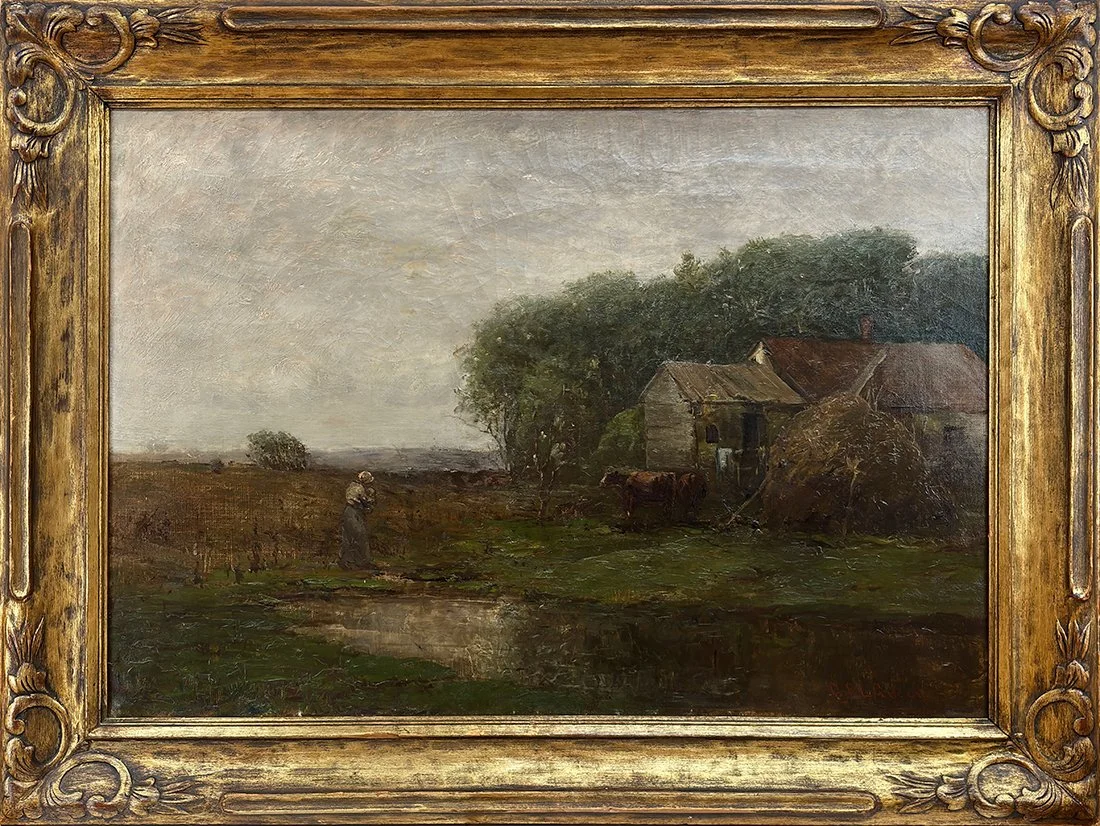   Lot 172 - Charles Edwin Lewis Green (1844-1915)  New England Farm   oil on canvas, 18 x 26 in., signed l.r. very good, estimate: $1,000–$2,000 