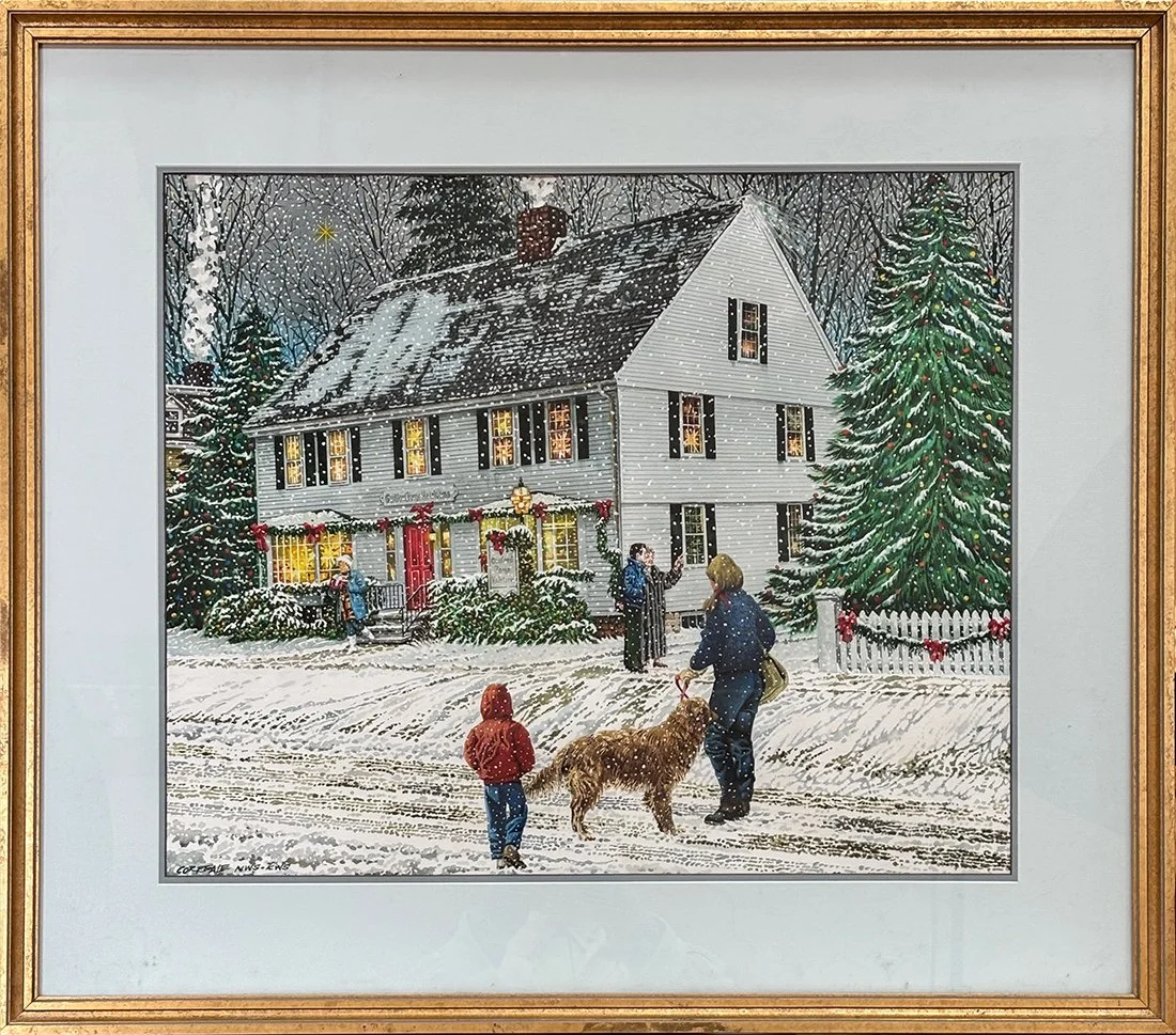   Lot 177 - Joseph Correale (1926-2015)  Holiday Home   watermedia, 19 x 23 in., signed l.l. excellent, estimate: $300–$600 
