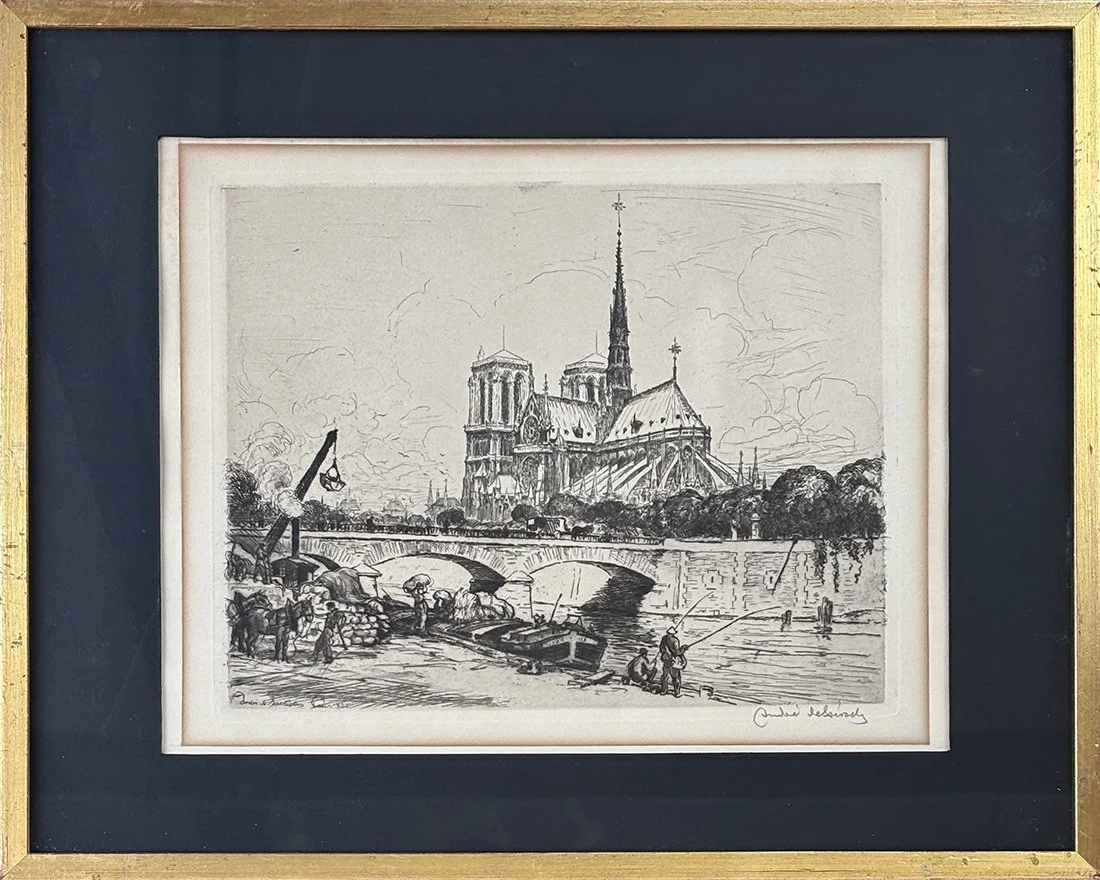   Lot 186 - André de Szekely (1877-1945)  Notre Dame 1925 (rear)   etching, 9 x 11 in., signed l.r. good, estimate: $200–$300 