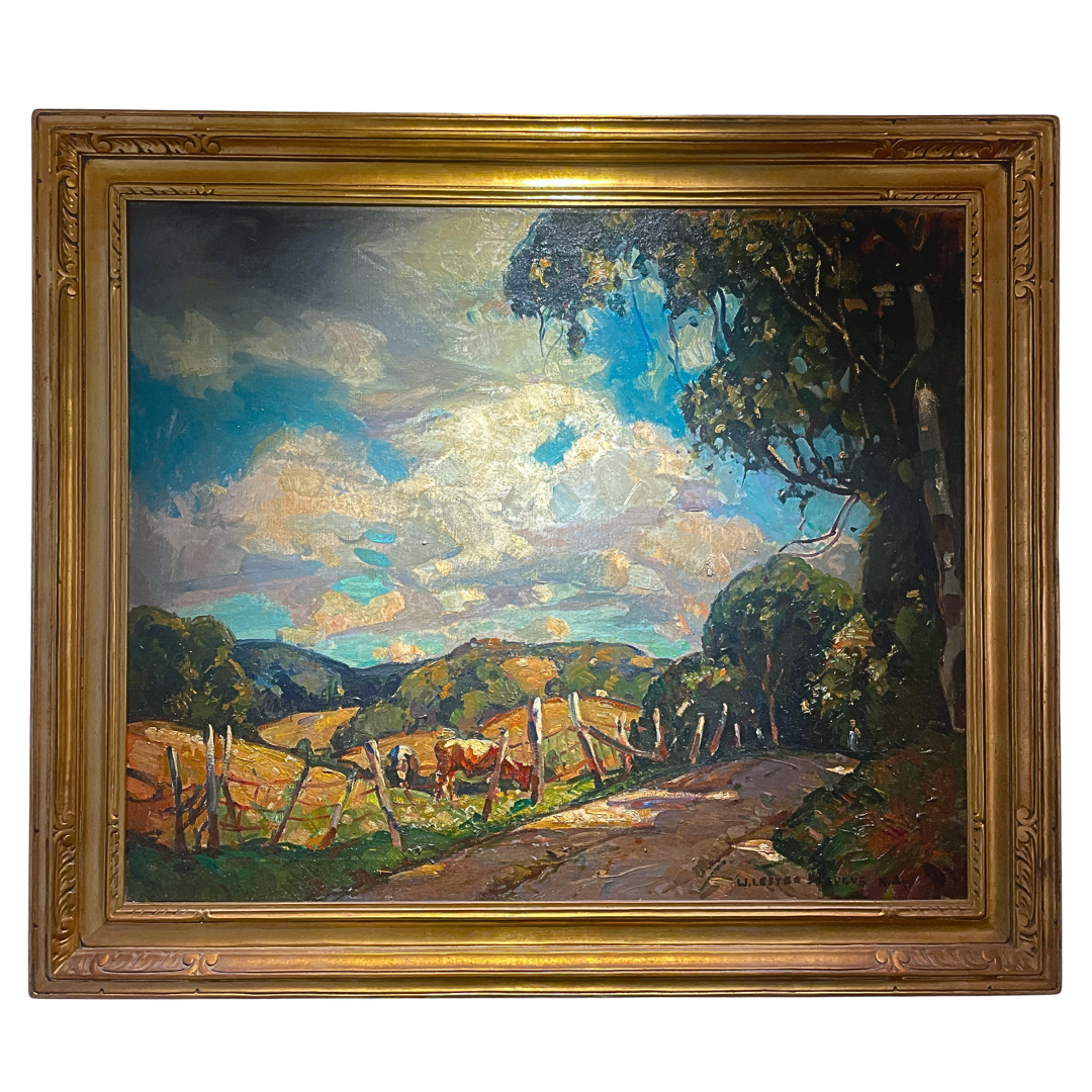   William Lester Stevens (1888-1969)  Cows in Pasture     Oil on Canvas, 25 × 30 in. Price: $6,500 