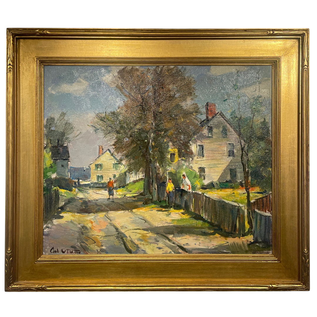   Carl Peters (1897-1980)  Gott Street, Rockport     Oil on Canvas, 20 × 24 in. Price: $6,000 