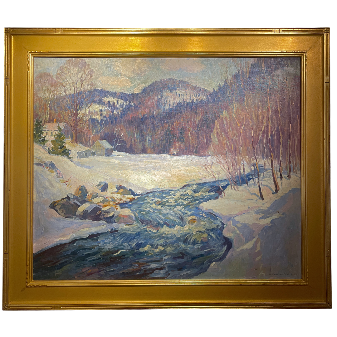   H. Boylston Dummer (1878-1945)    Winter River   Oil on Canvas, 30 × 36 in. Price: $3,000 