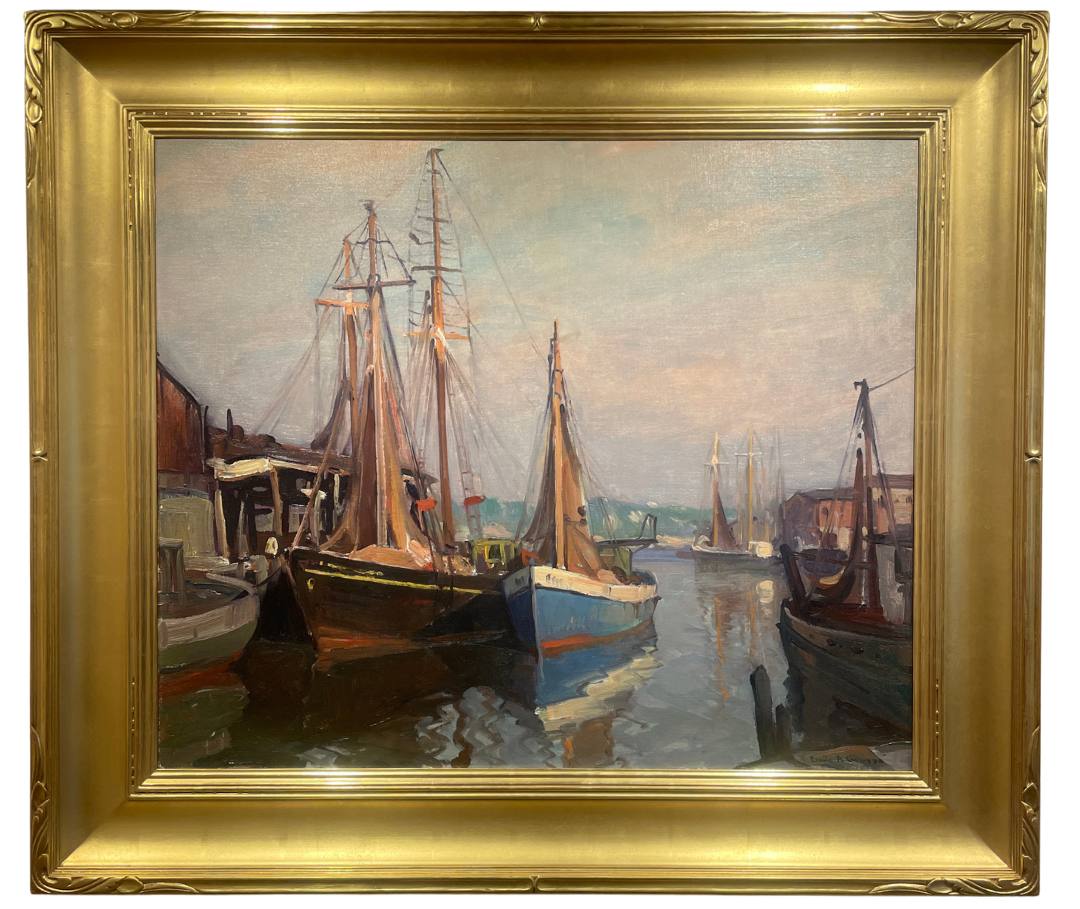   Emile Gruppé (1896-1978)    Drying the Nets   Oil on Canvas, 25 x 30 in. Price: $12,500 