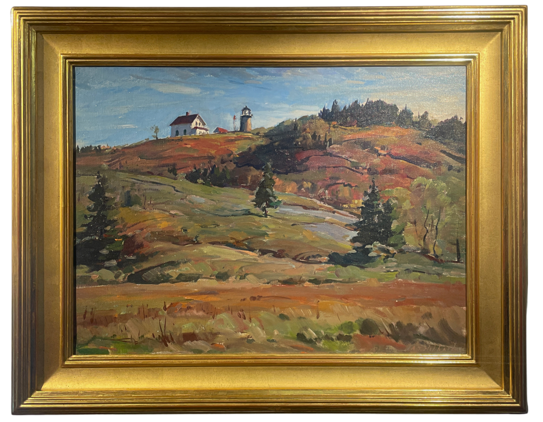   Aldro T. Hibbard (1886-1972)    Monhegan Light   Oil on Canvas mnt. on Board, 18 × 24 in. Price: $6,500 –  SOLD  