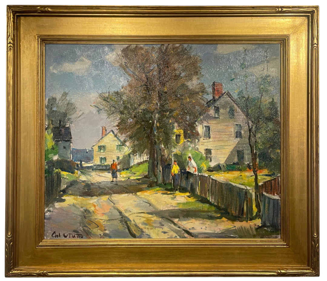   Carl Peters (1897-1980)  Gott Street, Rockport     Oil on Canvas, 20 × 24 in. Price: $6,000 