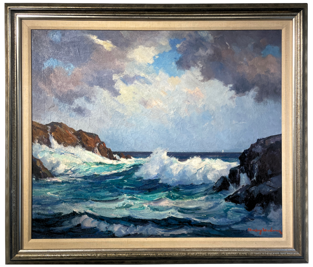   Stanley Woodward (1890-1970)    Rolling Surf   Oil on Canvas, 25 × 30 in. Price: $3,500 