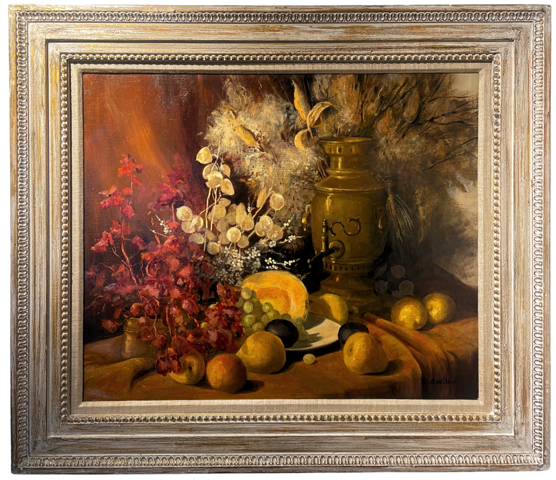   Genevieve Wilhelm (1908-2005)    Still Life with Samovar   Oil on Canvas, 20 × 24 in. Price: $2,800 